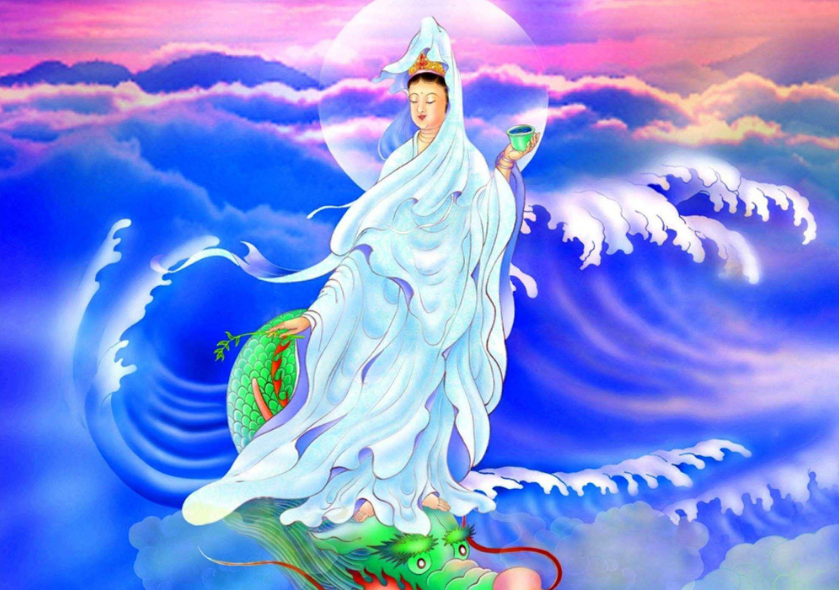 向观音求子:过去人们十分信奉送子观音,因为那时候人们对于"传宗接代"